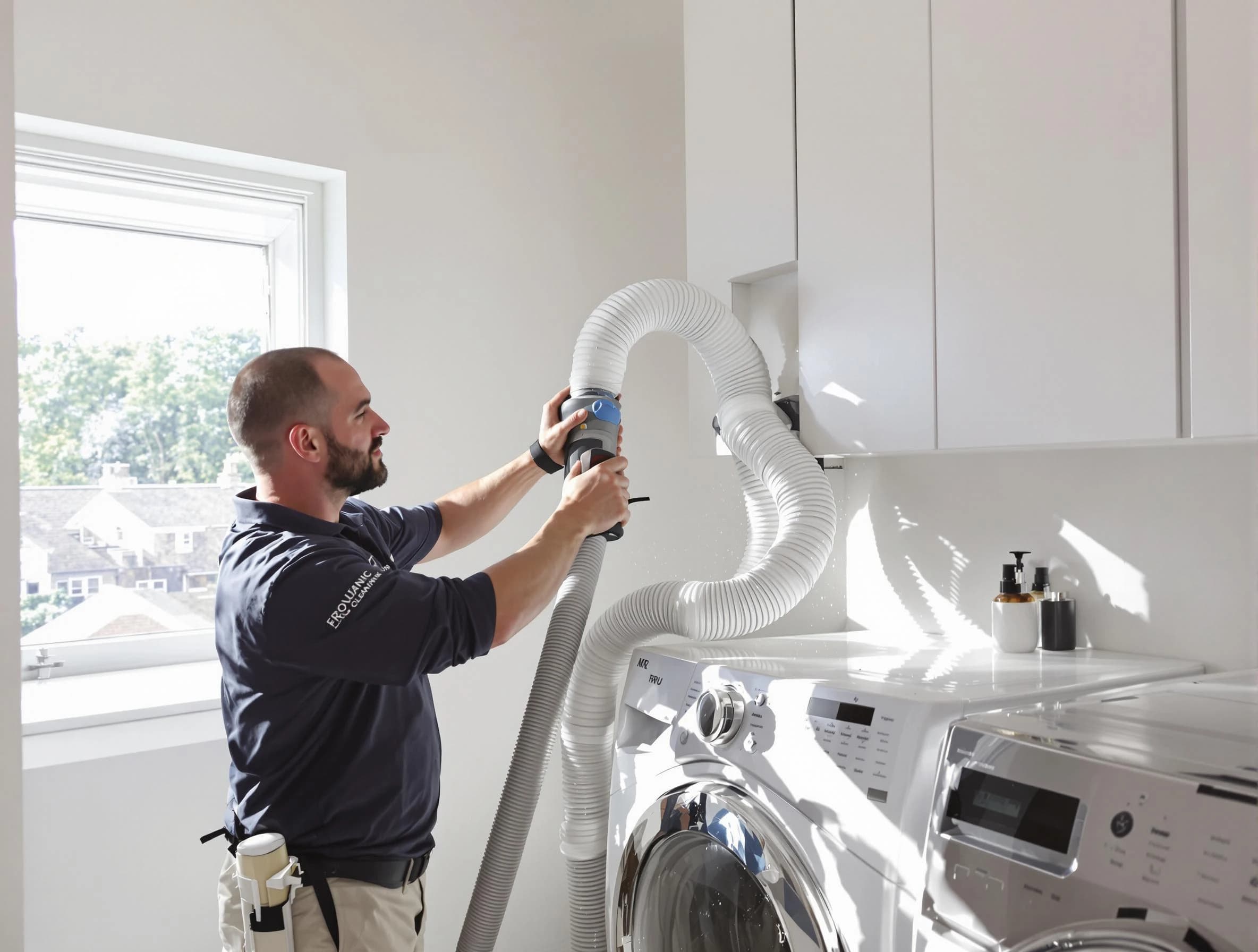 Certified Bellwood Dryer Vent Cleaning technician performing dryer vent cleaning in Bellwood