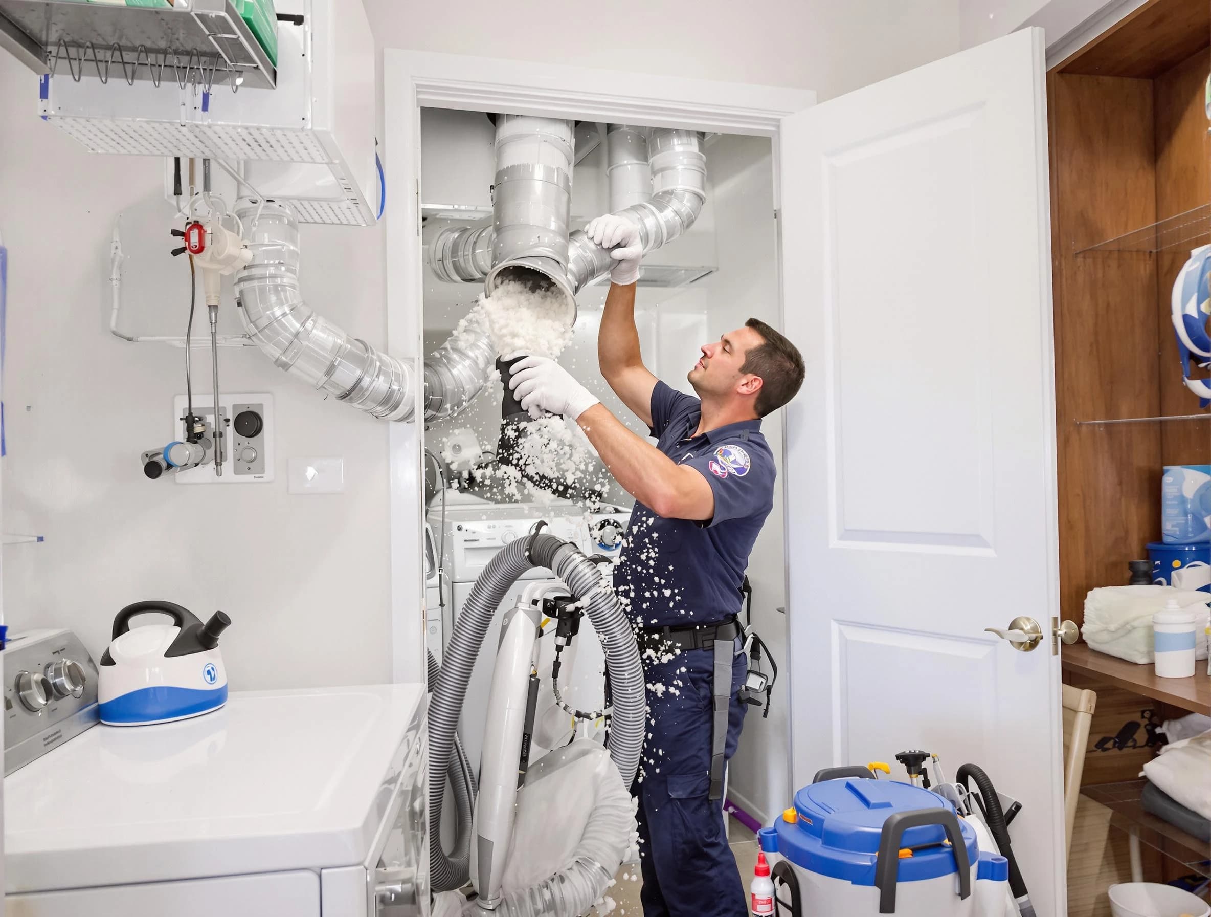 Bellwood Dryer Vent Cleaning technician delivering thorough residential dryer vent cleaning service in Bellwood